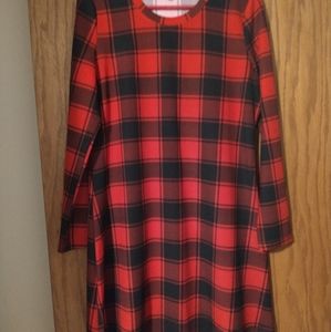 Red & Black Buffalo Plaid Dress